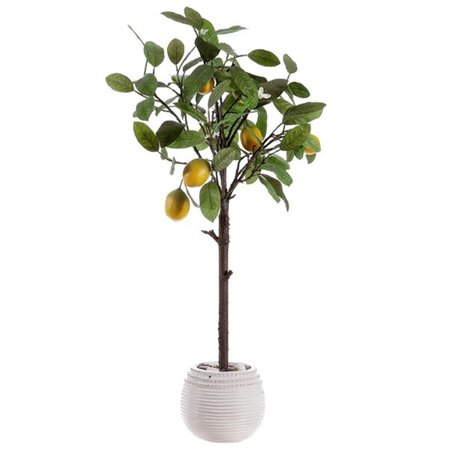 SAFAVIEH Faux Lemon Potted Tree, White FXP1005A